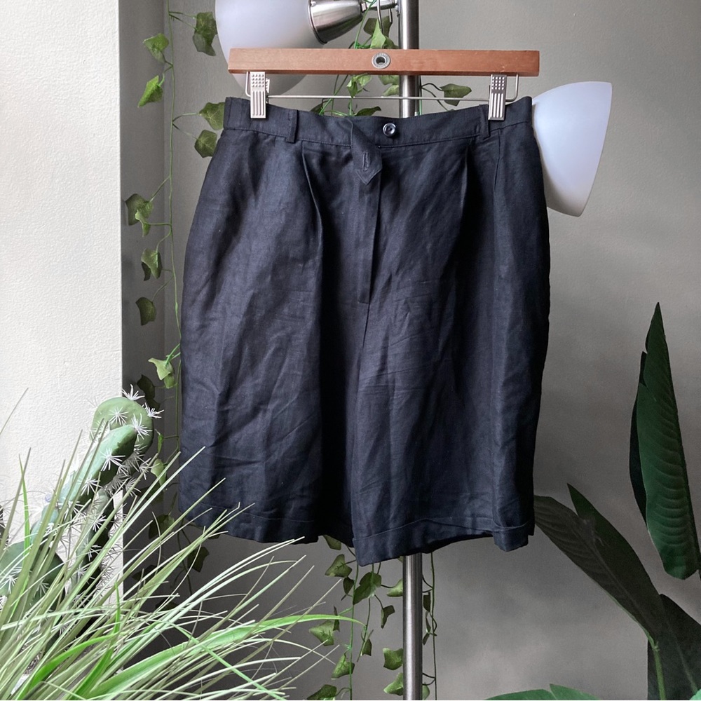 Vintage black Linen shorts